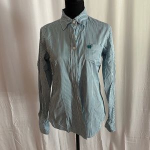 Green cinch button down